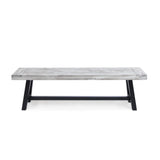 Tranquilizer - Outdoor Acacia Wood Bench With Slat Panel Design