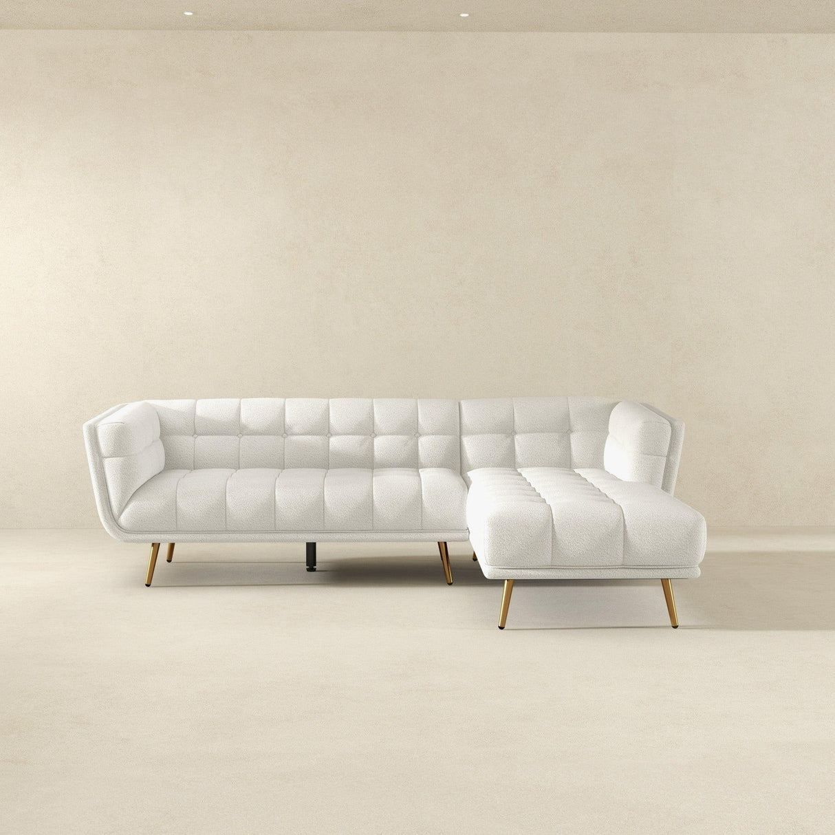 Addison - L Shape Sectional Sofa Tufted - Furniture Home Direct