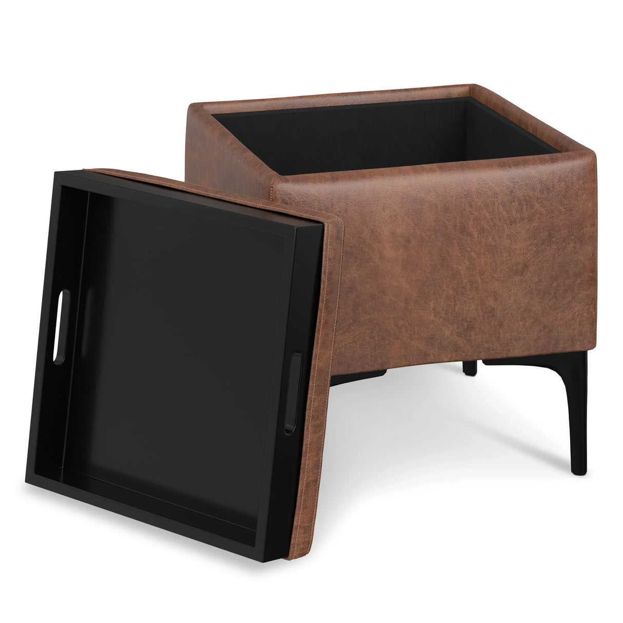 Natasha - Multifunctional Storage Ottoman With Tray - Furniture Home Direct