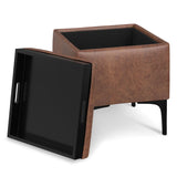 Natasha - Multifunctional Storage Ottoman With Tray - Furniture Home Direct