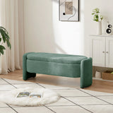 Ottoman Oval Storage Bench, 3D Lamb Fleece Bench With Large Storage Space For The Living Room, Entryway And Bedroom - Furniture Home Direct