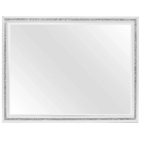 Almera - Glitter Mirror - White - Furniture Home Direct