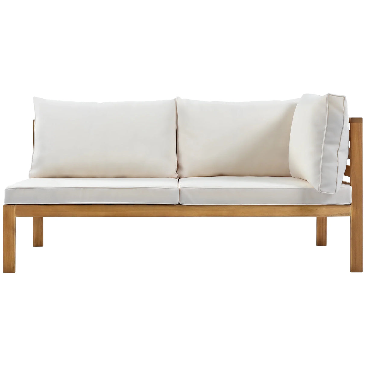 2 Piece Outdoor Sectional Set - Beige - Furniture Home Direct