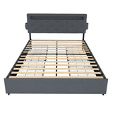 Bed With USB Charging Station, LED Lights, Headboard & Storage Drawers - Furniture Home Direct