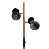 Axis - Floor Lamp With 4 Way Switch Double Spots With Base - Black / Gold - Furniture Home Direct