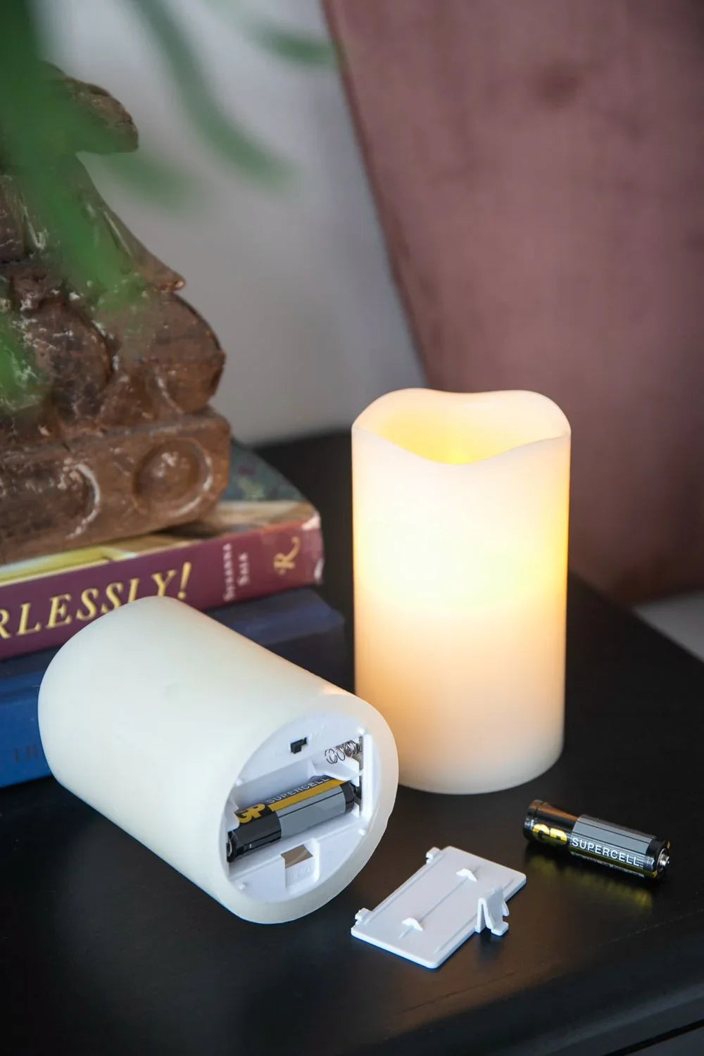LED Candles With Remote Timer (Set of 3) - Ivory - Furniture Home Direct