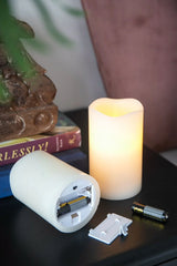 LED Candles With Remote Timer (Set of 3) - Ivory - Furniture Home Direct