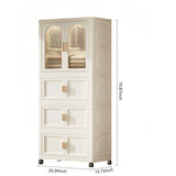Folding Wardrobe Cabinet With Magnetic Doors, Wheels And Hangers - Furniture Home Direct
