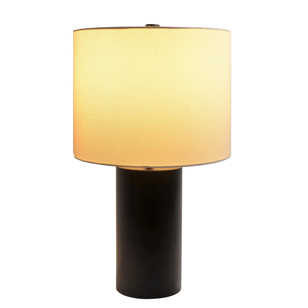 Aura - Table Lamp With On / Off Switch Block Base - Black / White - Furniture Home Direct