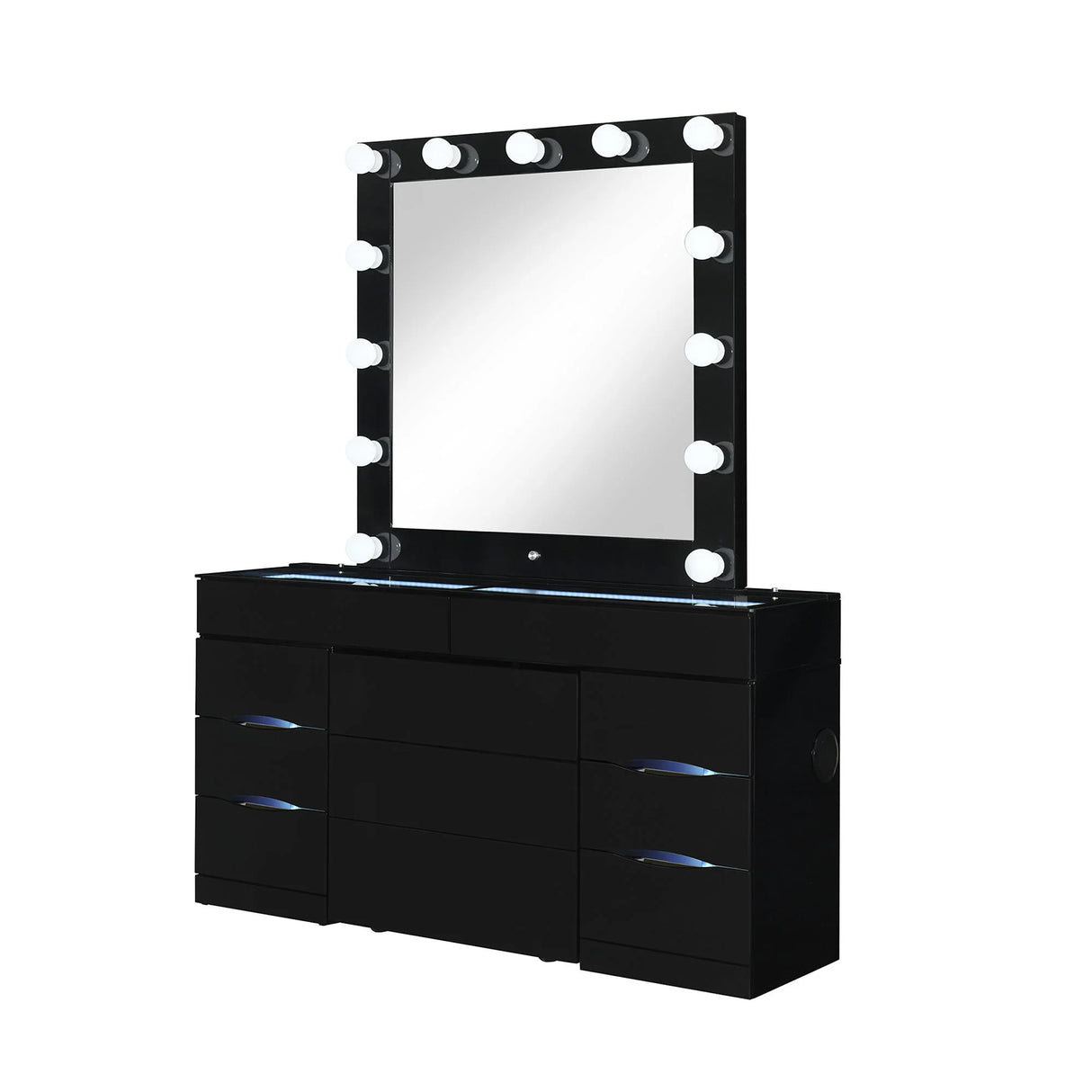 Elisa - Vanity Set With Stool And LED Bulbs - Furniture Home Direct