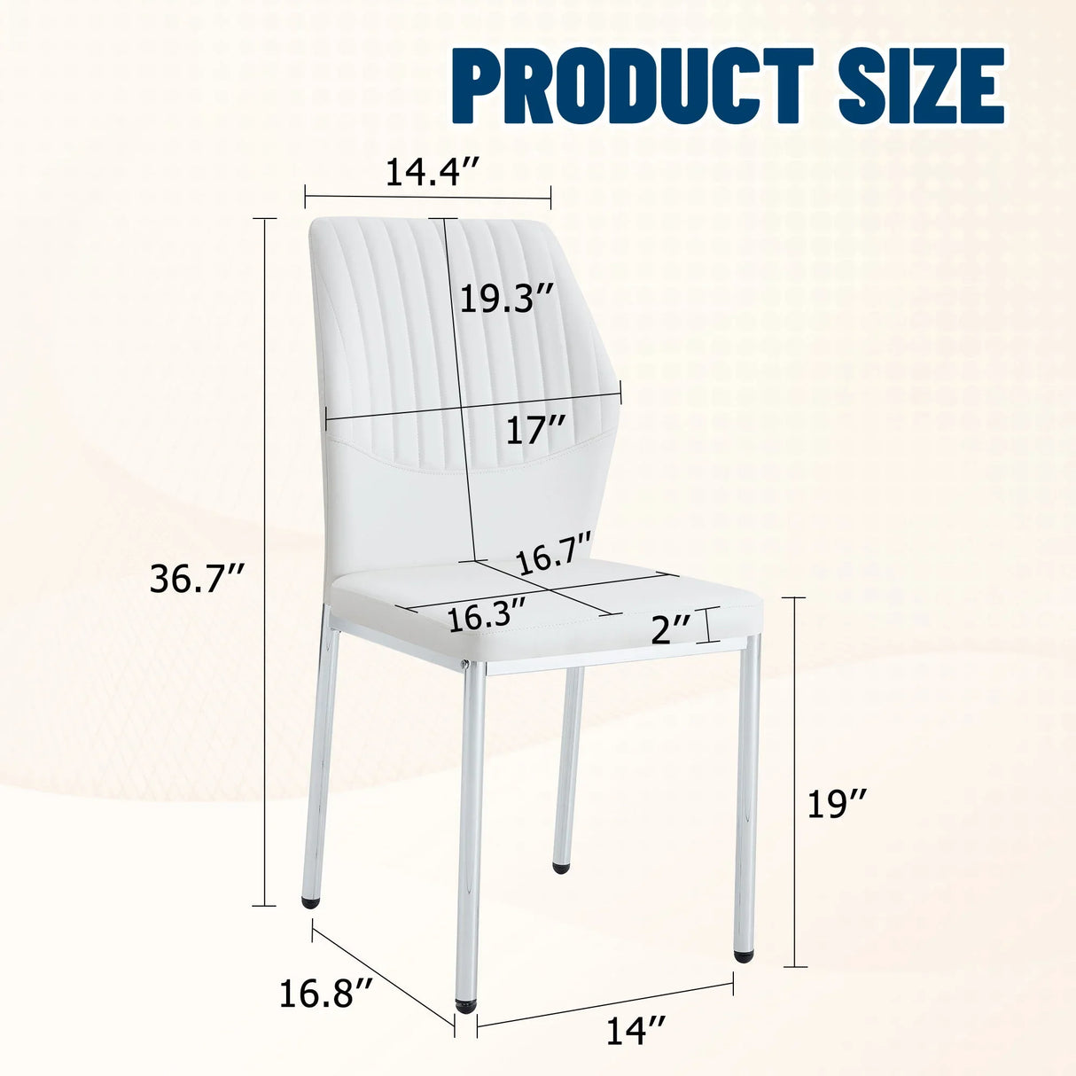 Luxury Simple High Resilience Dining Chair With Metal Legs - Furniture Home Direct
