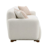 Darius - Boucle Sofa With 2 Toss Pillows - Beige - Furniture Home Direct