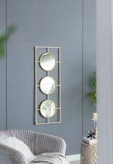 3 Mirror Piece Wall Mirror InRectangular Frame, Home Wall Decor For Bedroom Living Room - Furniture Home Direct