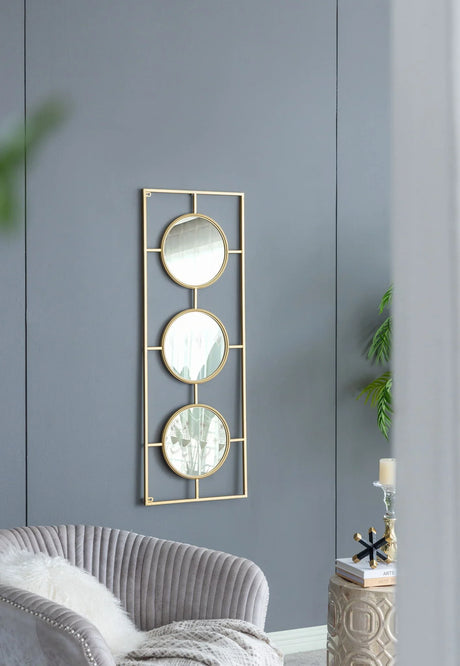 3 Mirror Piece Wall Mirror InRectangular Frame, Home Wall Decor For Bedroom Living Room - Furniture Home Direct