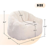 Beanbag Chair, Beanbag Sofa Chair With Armrests Stuffed High Density Foam - Furniture Home Direct