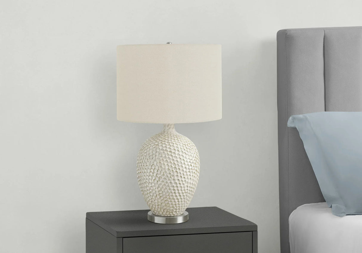 Lighting, Table Lamp, Ceramic, Contemporary - Cream - Furniture Home Direct