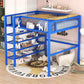 Loft Bed With 4 Tier Shelves And Storage - Furniture Home Direct