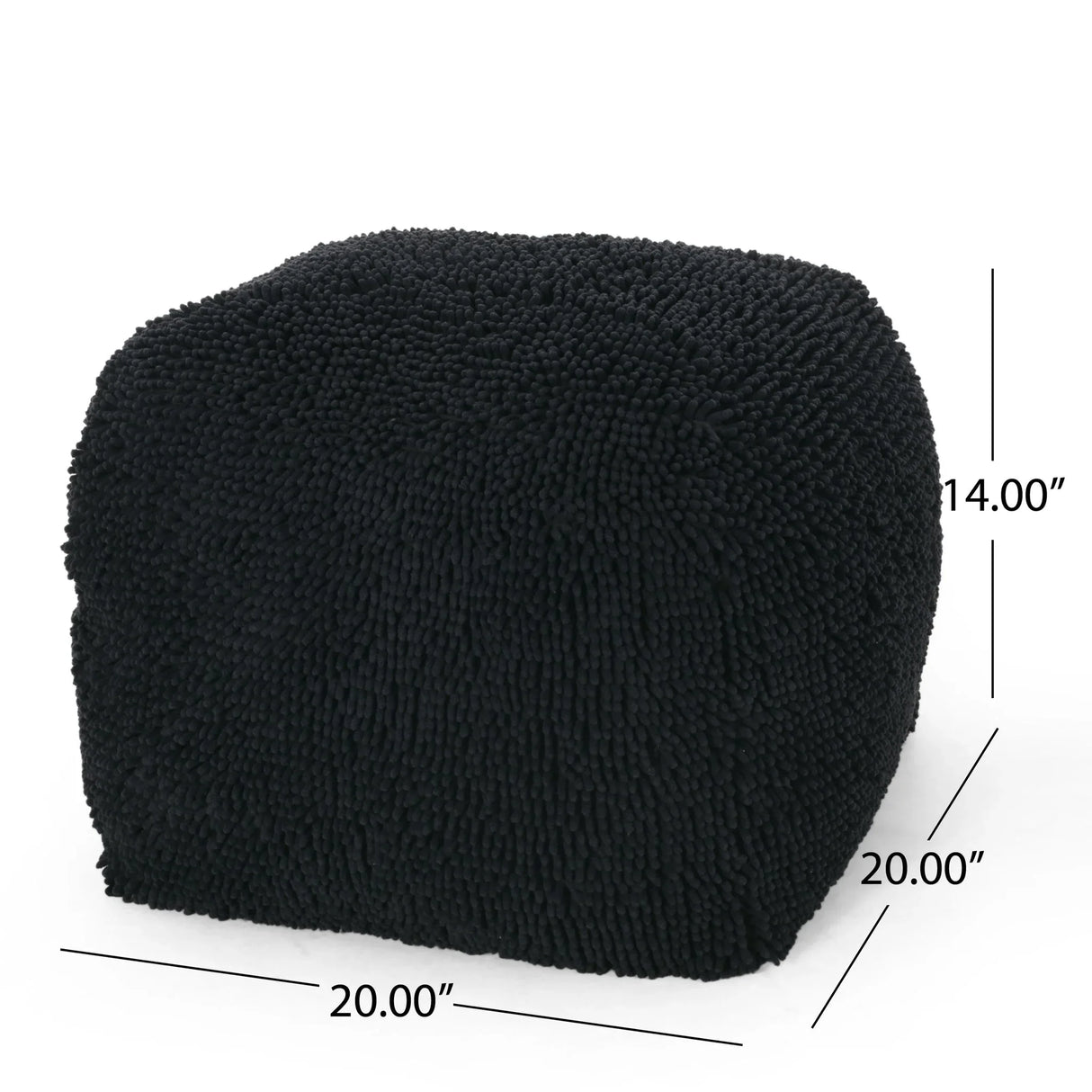 Spongy Microfiber Square Pouf Soft Seating - Furniture Home Direct