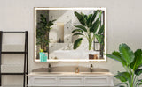 LED Bathroom Vanity Mirror Wall Mounted Adjustable White / Warm / Natural Lights Anti-Fog Touch Switch With Memory Modern Smart Large Bathroom Mirrors - Furniture Home Direct