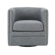 Capstone - Swivel Barrel Chair With Nailhead Accents And Button Tufting - Furniture Home Direct