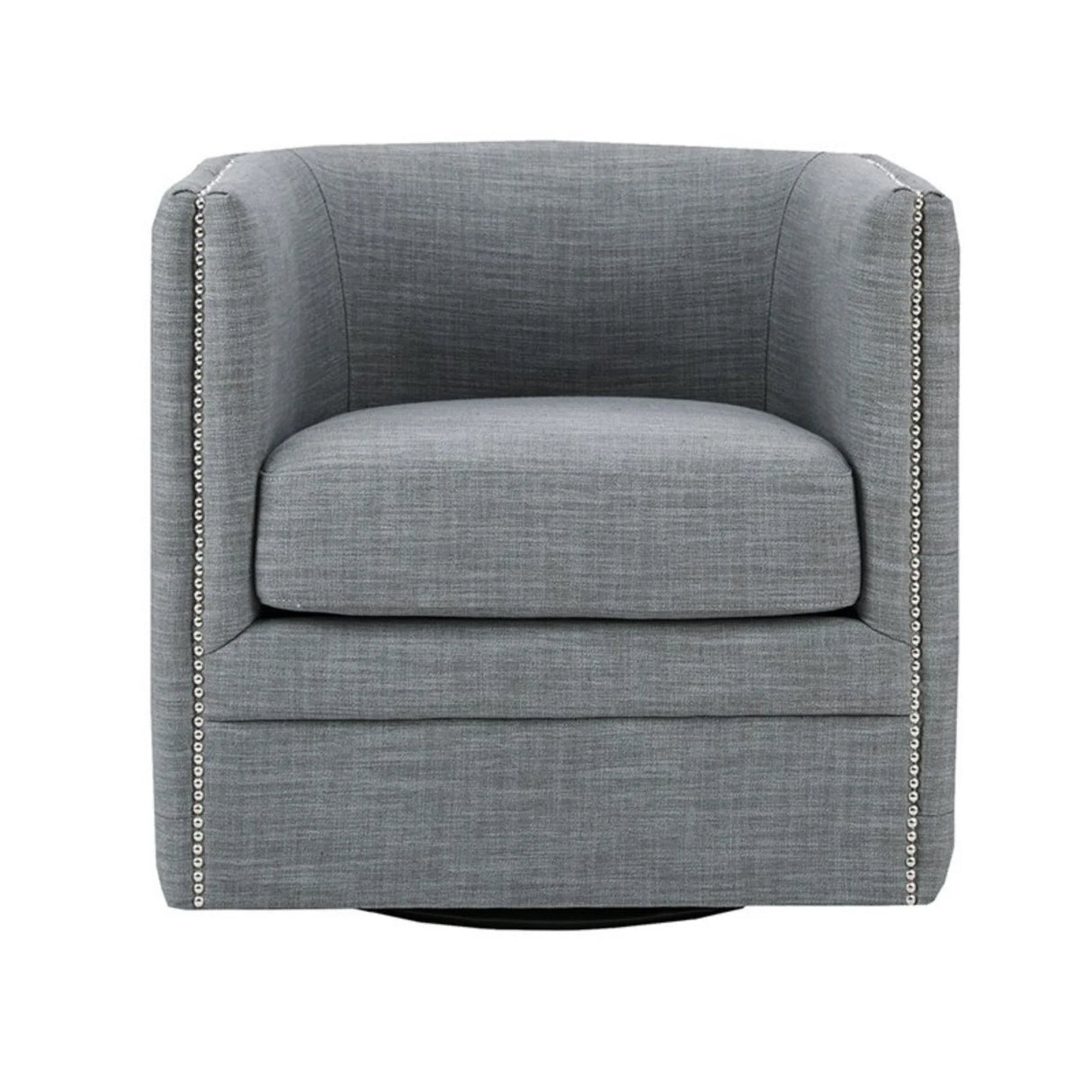 Capstone - Swivel Barrel Chair With Nailhead Accents And Button Tufting - Furniture Home Direct