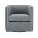 Capstone - Swivel Barrel Chair With Nailhead Accents And Button Tufting - Furniture Home Direct
