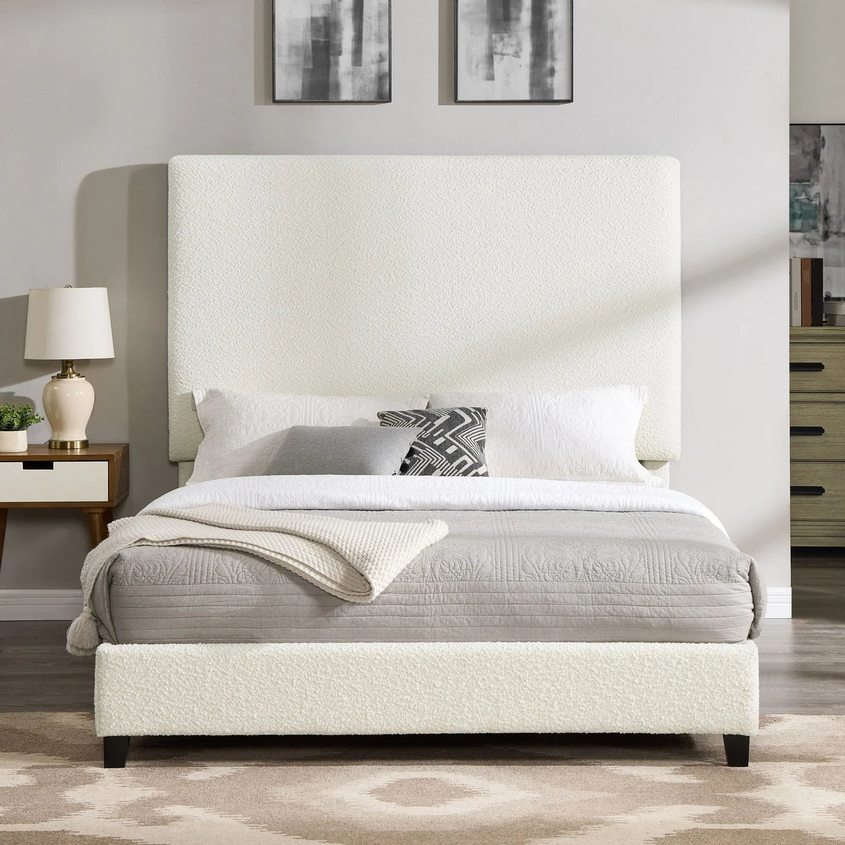 Upholstered Platform Bed - Furniture Home Direct