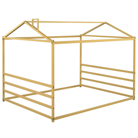 Metal House Shape Platform Bed - Furniture Home Direct