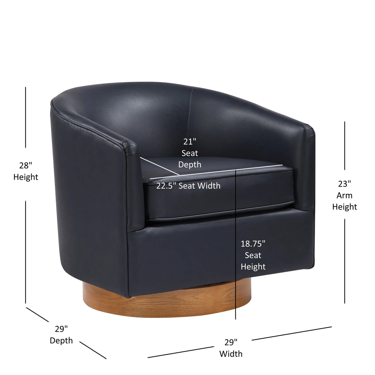 Maisy - Barrel Swivel Chair - Furniture Home Direct