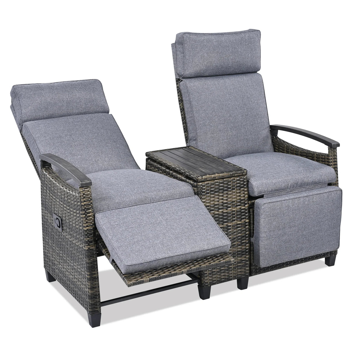 Outdoor Lounge Chair Set - Gray - Furniture Home Direct