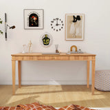 Dumont - Modern Farmhouse 1 Drawer Fluted Home Office Writing Desk - Natural Blonde - Furniture Home Direct