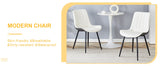 Dining Chairs Four Upholstered Leather Black Legs White - Furniture Home Direct