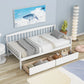 Pine Wood Daybed With Two Storage Drawers, Sofa Bed With Bed Platform Of 10 Support Slats - Furniture Home Direct