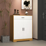 Freestanding Wooden Shoe Cabinet, 4 Tier Organizer With Drawer - Furniture Home Direct