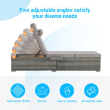 Outdoor Chaise Lounge Set With Cushions Patio Light Gray - Furniture Home Direct
