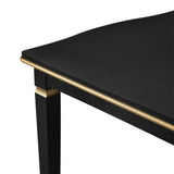Dining Set With Tufted High Back Chairs And Bench Black - Furniture Home Direct