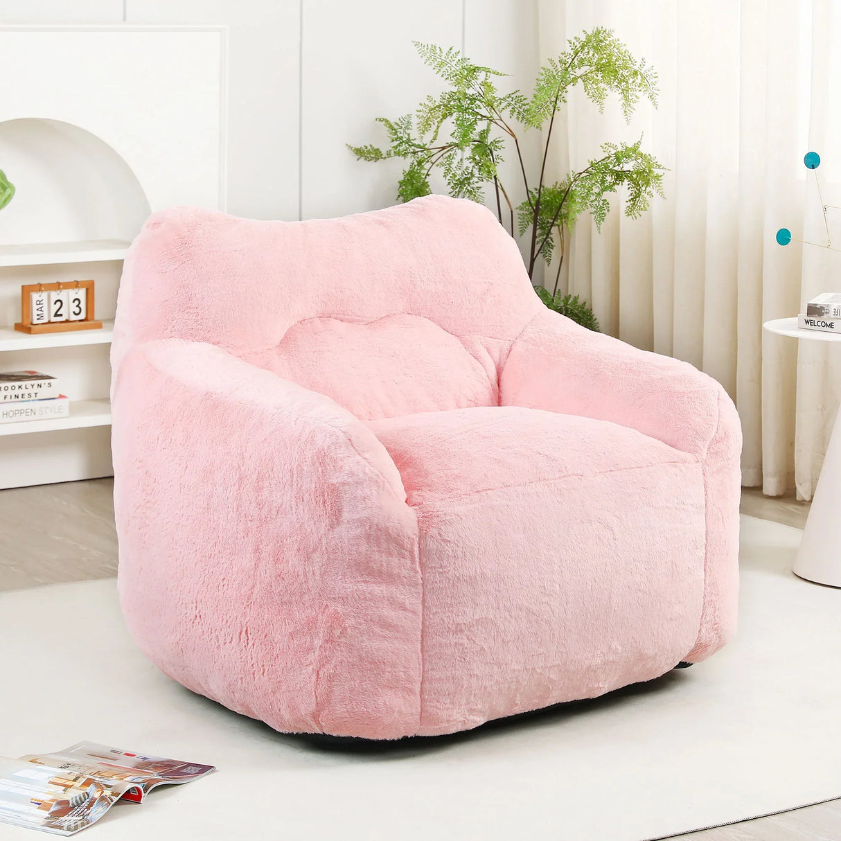 Beanbag Sofa Chair With Armrests Stuffed High Density Foam - Furniture Home Direct