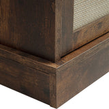 Storage Cabinet With Drawer And Adjustable Shelves Dark Brown - Furniture Home Direct