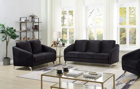 Sofia - Velvet Fabric Living Room Set - Furniture Home Direct