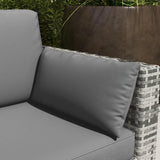 Wicker Outdoor Sofa - Gray - Furniture Home Direct