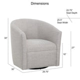 Lainey - Swivel Barrel Chair With 360 Degree Rotation - Furniture Home Direct