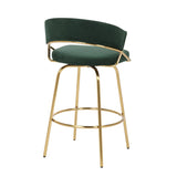 Jie - Glam Fixed Height Counter Stool (Set of 2) - Furniture Home Direct