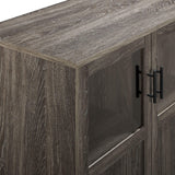 Modern Grooved Door Accent Cabinet - Furniture Home Direct