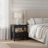 Danielle - 2 Drawer Nightstand With Knobs - Black