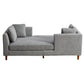 Wide Modern Double Sided Upholstered Chaise Lounge - Furniture Home Direct