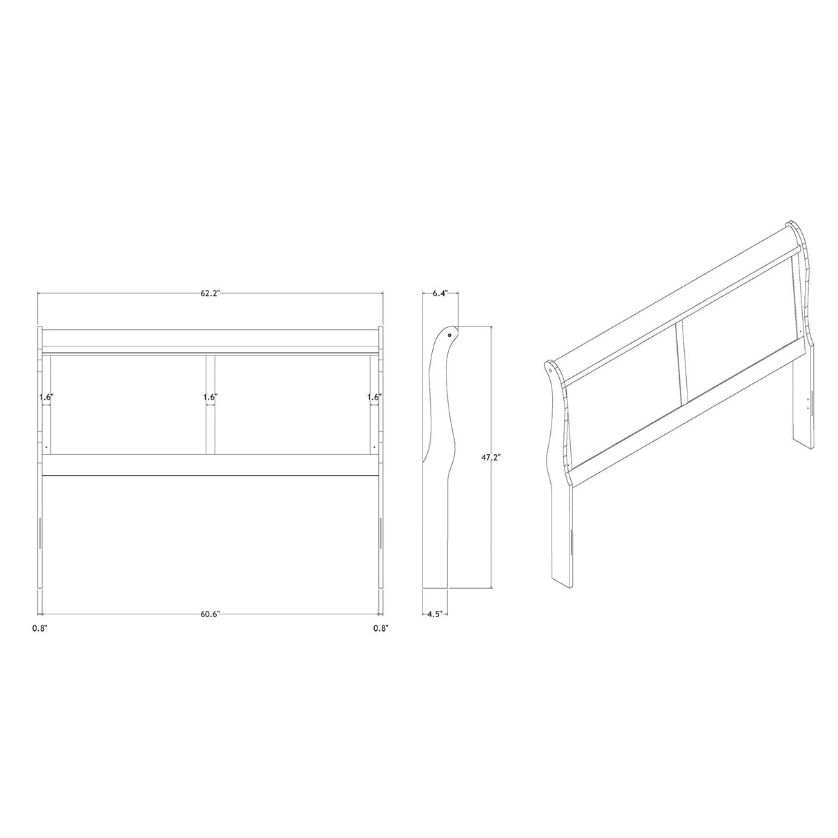 Charlston - 5 Piece Bedroom Set With LED Headboard - Furniture Home Direct