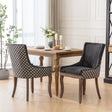 Ultra Side Dining Chair, Thickened Fabric Chairs With Neutrally Toned Solid Wood Legs, Bronze Nail Head (Set of 2) - Furniture Home Direct