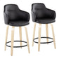 Boyne - Contemporary Fixed Height Counter Stool With Swivel (Set of 2) Round Footrest - Furniture Home Direct