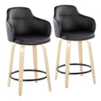 Boyne - Contemporary Fixed Height Counter Stool With Swivel (Set of 2) Round Footrest - Furniture Home Direct