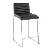 Mason Mara - Contemporary Fixed Height Counter Stool (Set of 2) - Furniture Home Direct